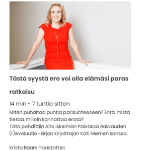 Kati Niemi - Revolution for Love interview by Radio Aito Iskelmä (FInland)