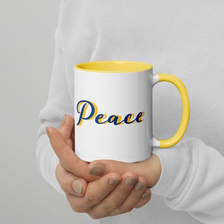 Support Peace in Ukraine: Yellow-Blue Coffee/Tea Mug