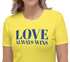 Peace for Ukraine: Support Peace Apparel, Yellow-Blue T-shirt for Women
