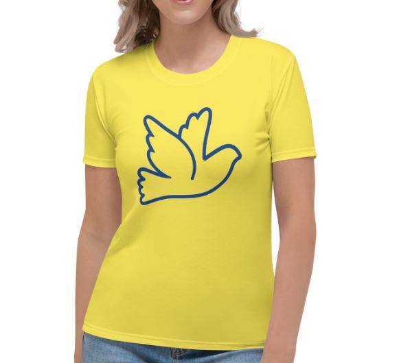 Ukraine Peace Dove - Pigeon of Peace: Support Ukraine Apparel, Clothing, T-shirt for Women