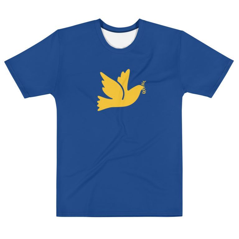 Support Ukraine - Ukrainian Peace Dove (Pigeon of Peace) T-shirt for men