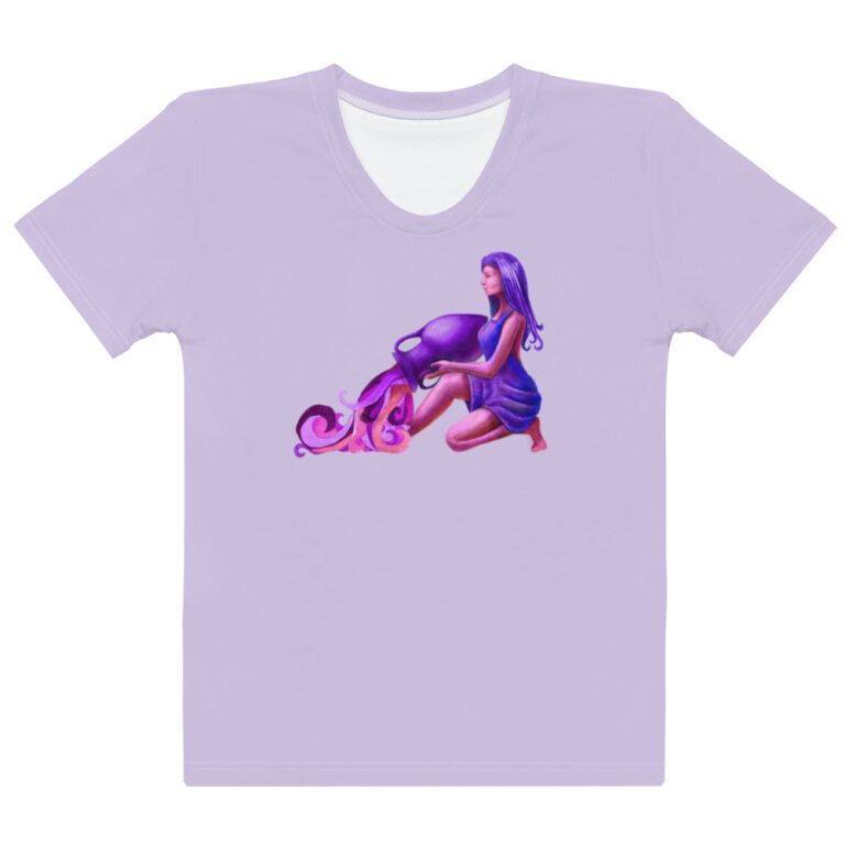 Lilac-Purple Aquarius t-shirt for women
