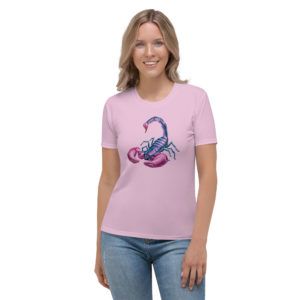 Pink Scorpio t-shirt for women