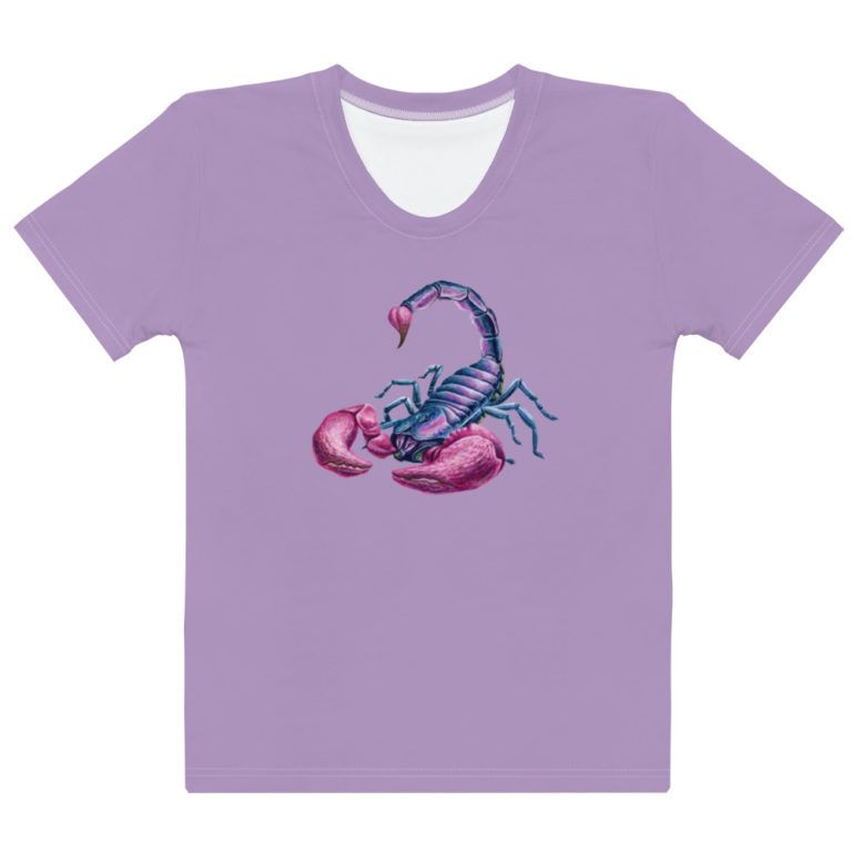 Lilac Scorpio t-shirt for women
