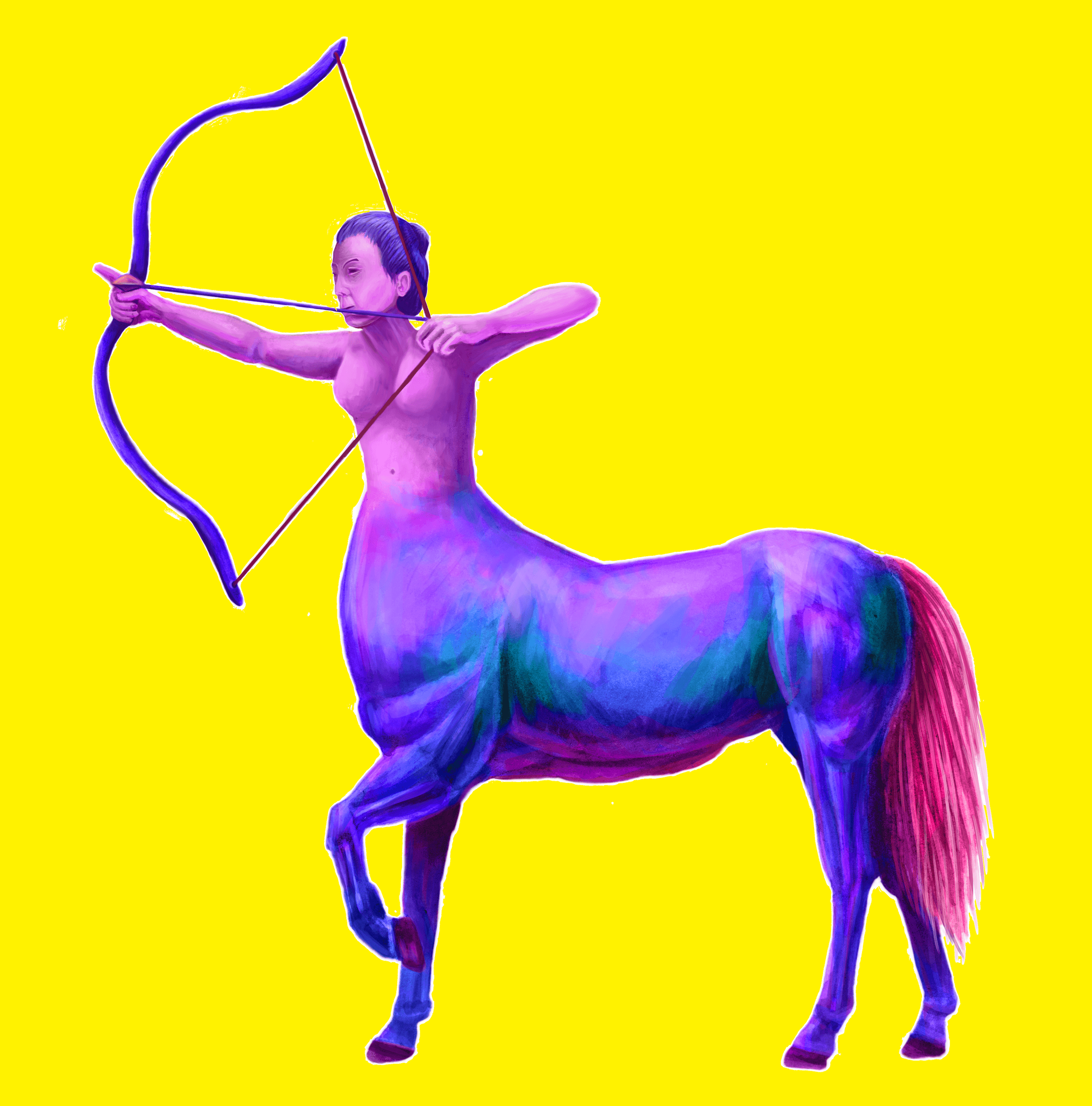 Female Sagittarius (Zodiac horoscope sign) - Colorful Sagittarius woman